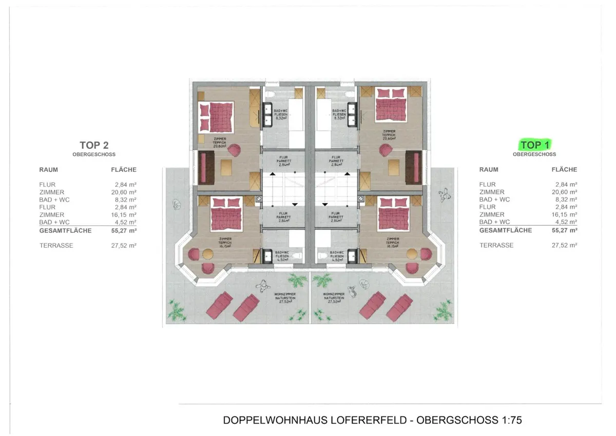 Grundriss Exklusives Wohnen in traumhafter Hanglage – Moderne Doppelhaushälfte mit Panoramablick