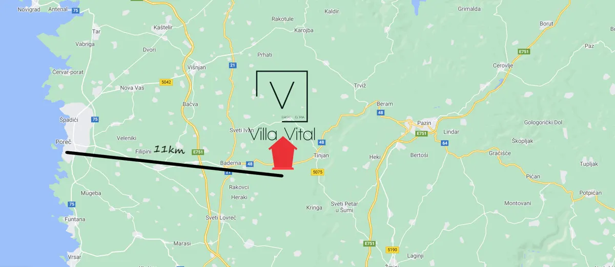 Poolvilla in der Nähe von Porec