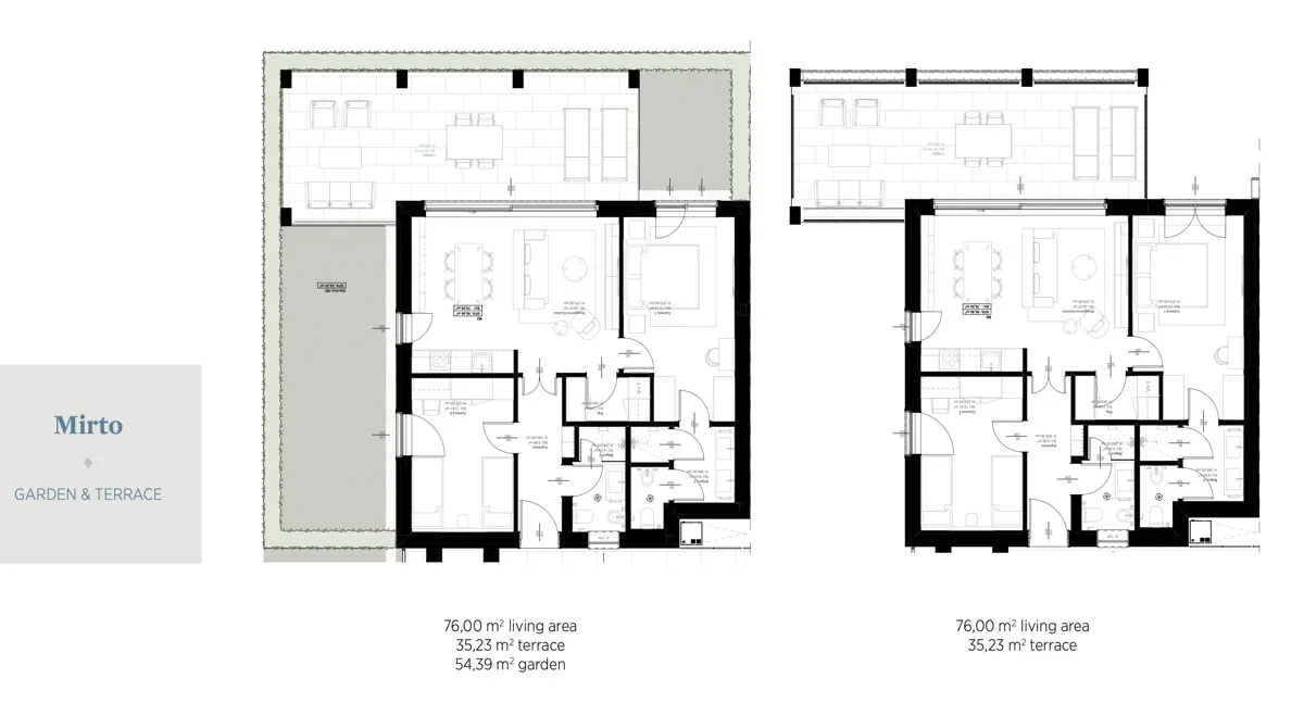 Grundriss Falkensteiner Park Residences Lake Garda Appartement Mirto M2