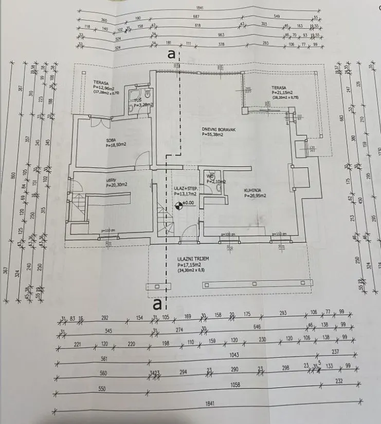 Grundriss Traditionelle Villa Flower Medulin-Pomer