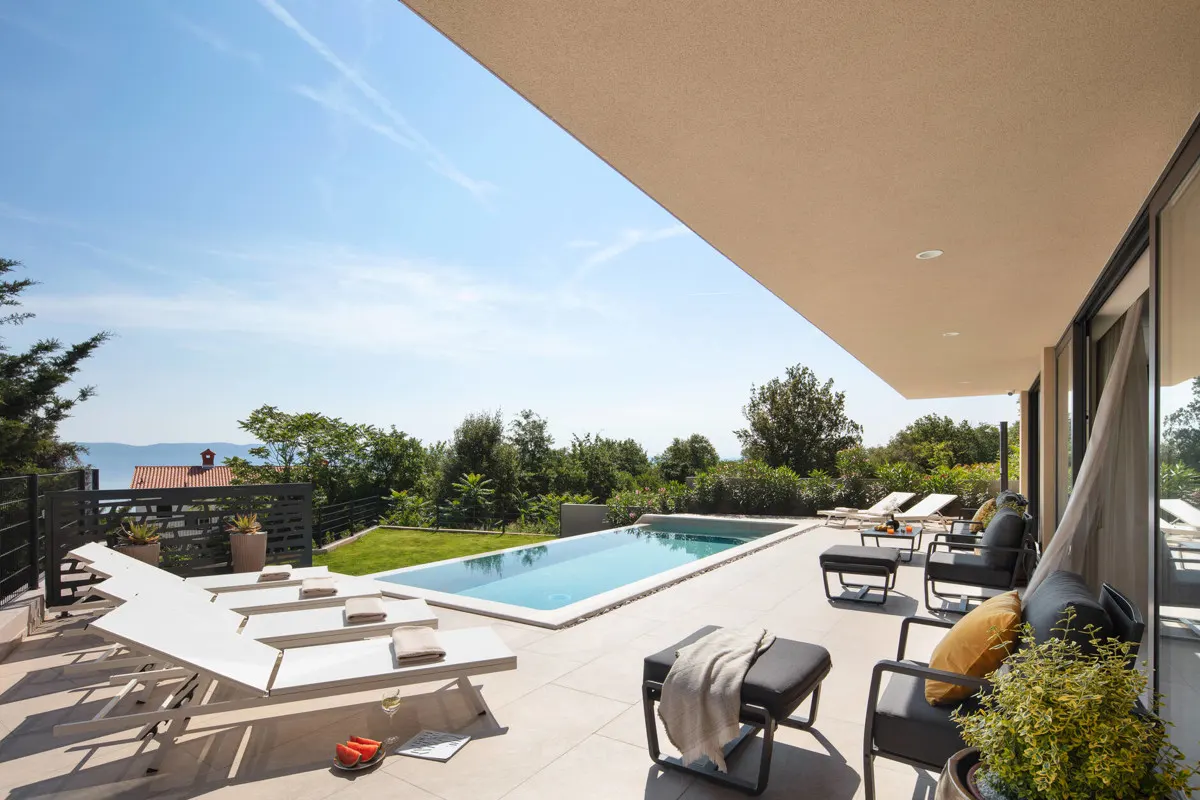 Moderne Villa mit Meerblick an der Ostküste Istriens