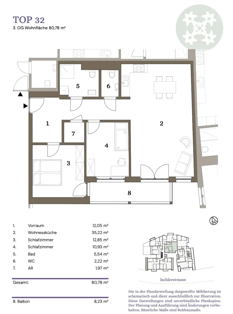 Grundriss AUSSEER RESIDENZEN - Hauptwohnsitz, Zweitwohnsitz & Touristische Vermietung