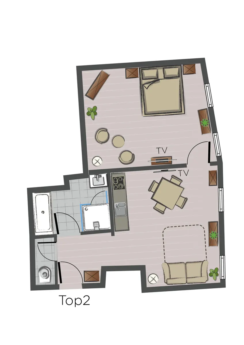 Grundriss Exklusives Appartement am historischen Marktplatz