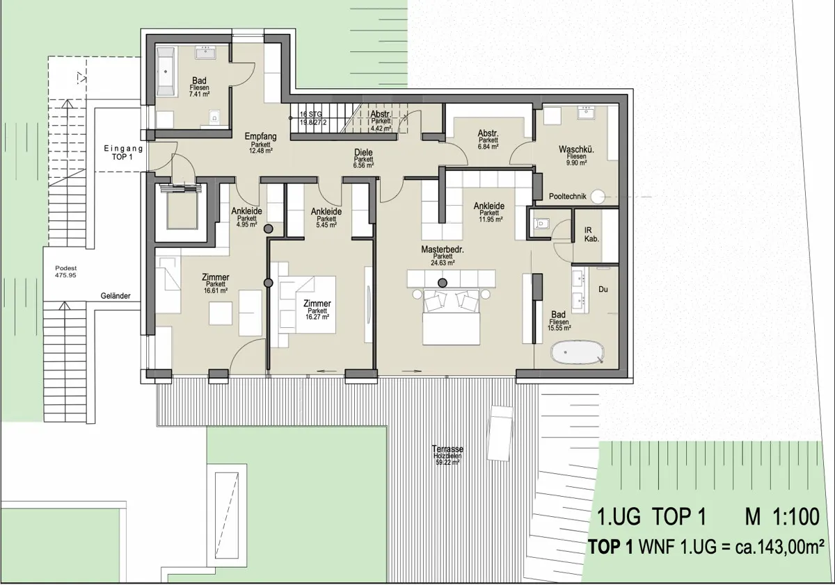 Grundriss AIGENArt: Gartenmaisonette Top 1