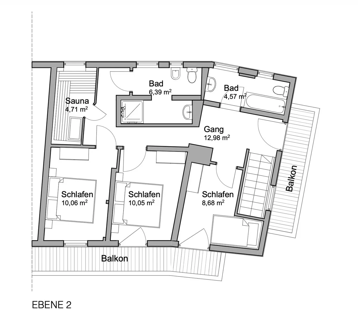 Grundriss Dachgeschoss-Maisonettewohnung mit Raum für Rendite