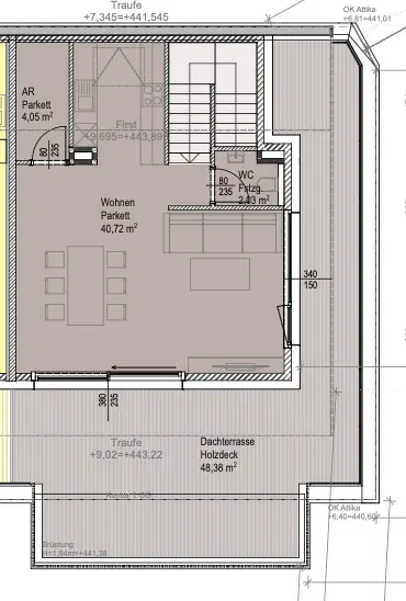 Grundriss UntersbergBLICK - 5-Zimmer Penthouse-Maisonette