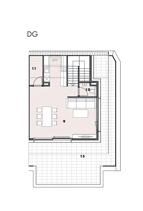 Grundriss UntersbergBLICK - 5-Zimmer Penthouse-Maisonette