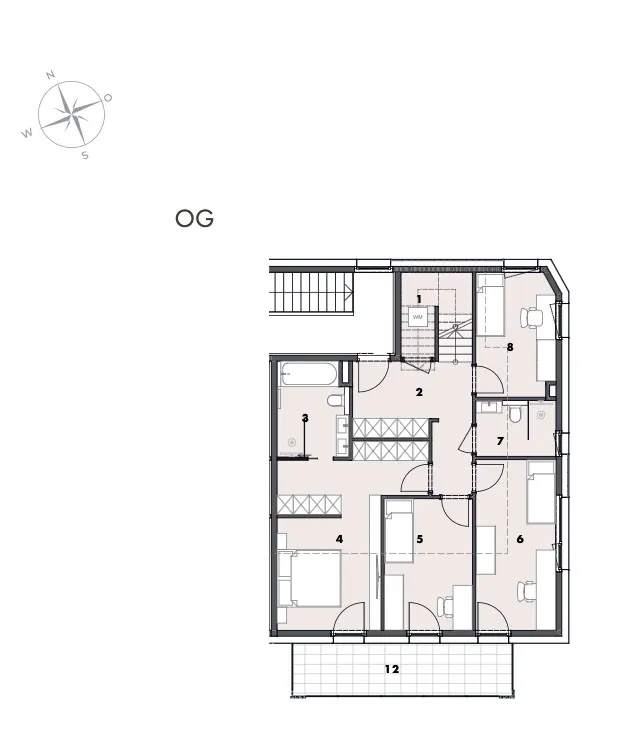 Grundriss UntersbergBLICK - 5-Zimmer Penthouse-Maisonette