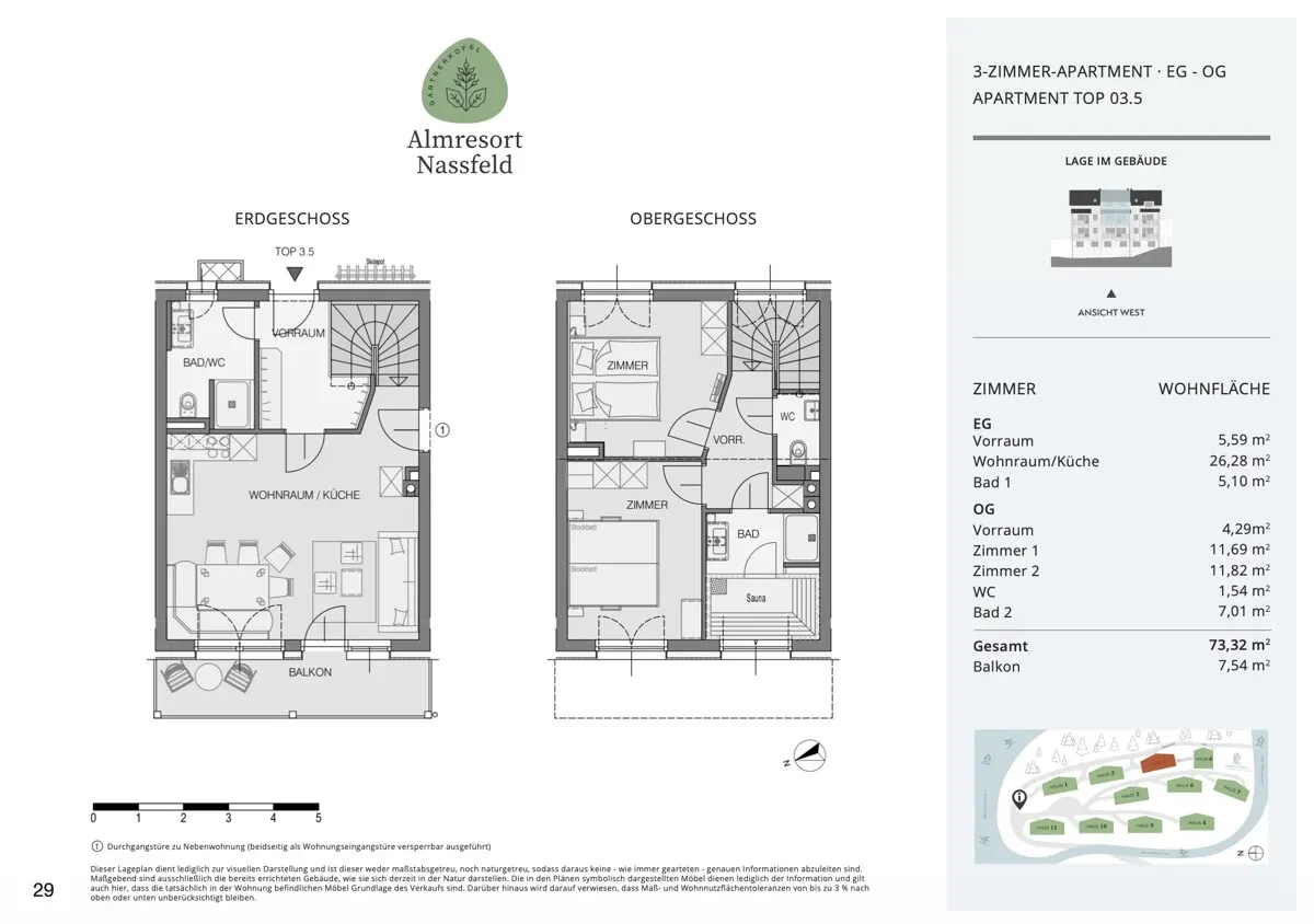 Grundriss Buy-to-let Almresort Nassfeld - Family Chalet Deluxe