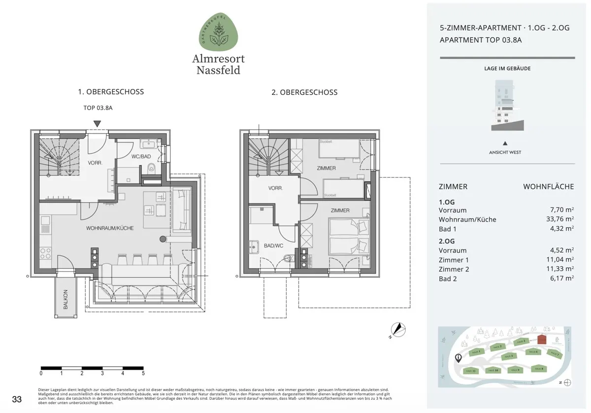 Grundriss Buy-to-Let Almresort Nassfeld - Alm Chalet Suite