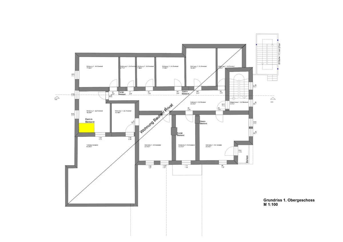 Grundriss Gastgebersein auf Augenhöhe mit den Bergen