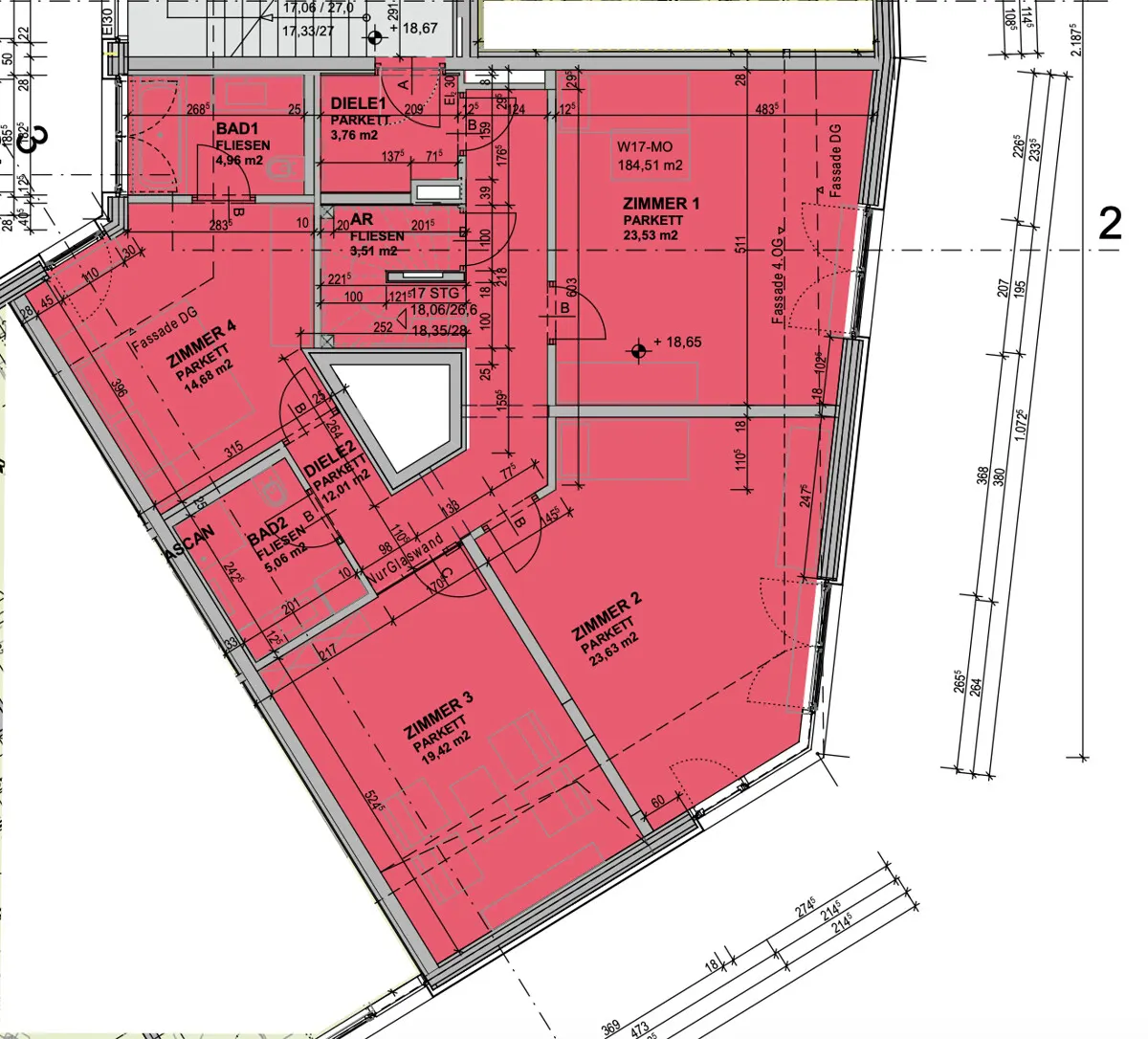 Grundriss City LIFE - 5-Zimmer Penthouse-Maisonette