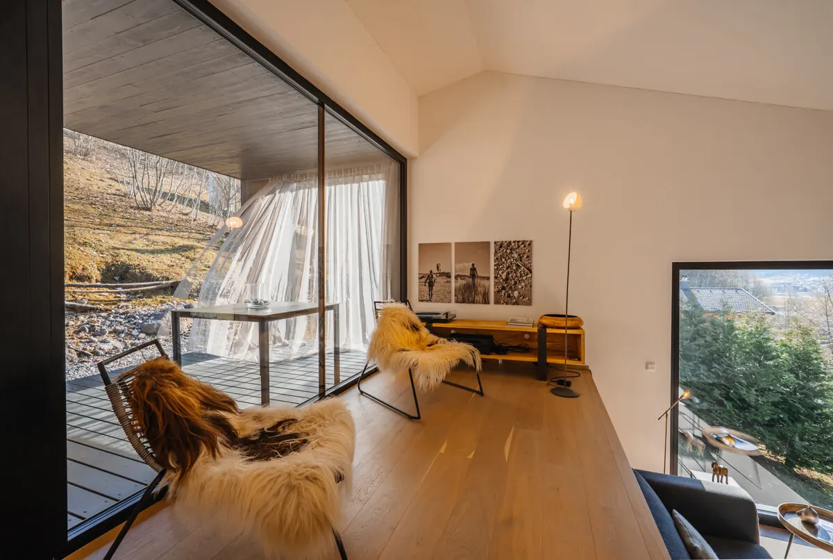 Design-Retreat . Ein Statement aus Holz & Glas