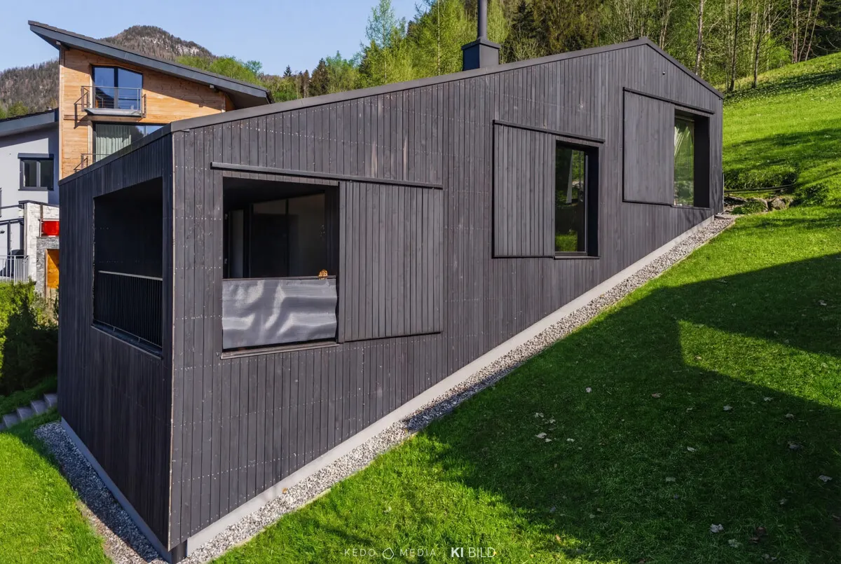 Design-Retreat . Ein Statement aus Holz & Glas