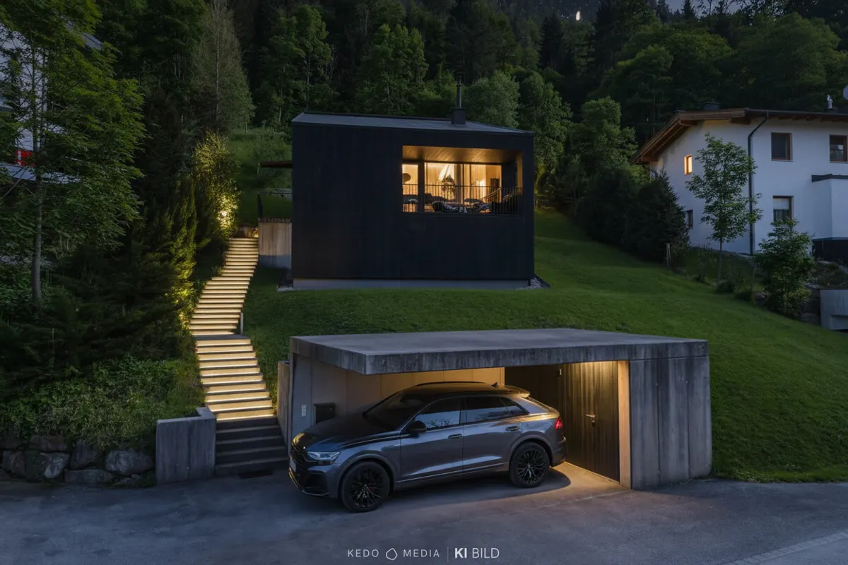 Design-Retreat . Ein Statement aus Holz & Glas