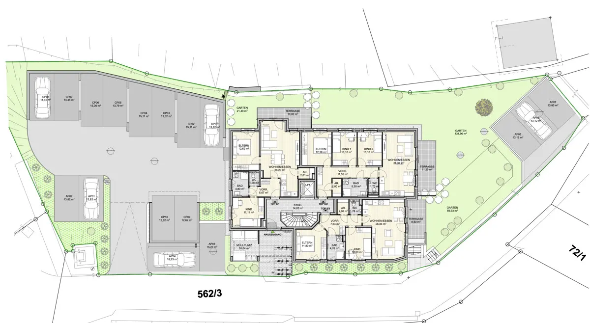 Grundriss 2-Zimmer-Wohnung zur Miete in Rauris