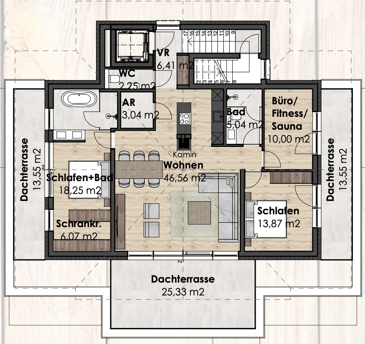 Grundriss Golf, Genuss und Gipfelblick – Exklusives Penthouse in Bestlage