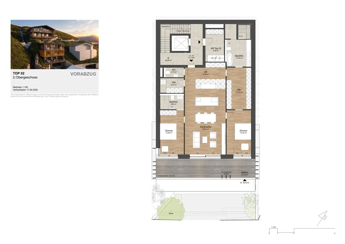 Grundriss Neubauprojekt PROMENADE.21 - RESIDENZ II