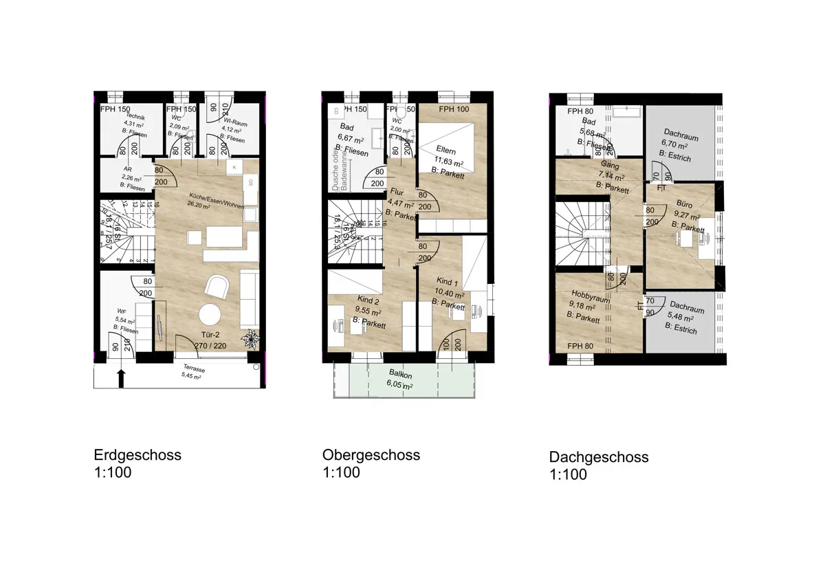 Grundriss Neubauprojekt FREIRAUM 7 - Doppelhaushälfte 2