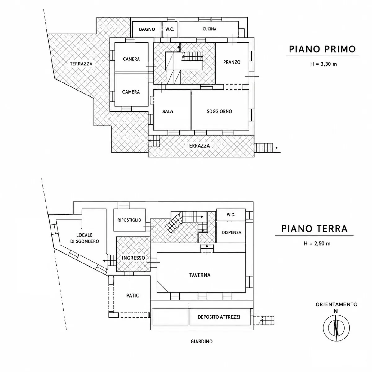 Grundriss Exklusive Wohnung in historischer Villa mit Privatgarten und Meerblick