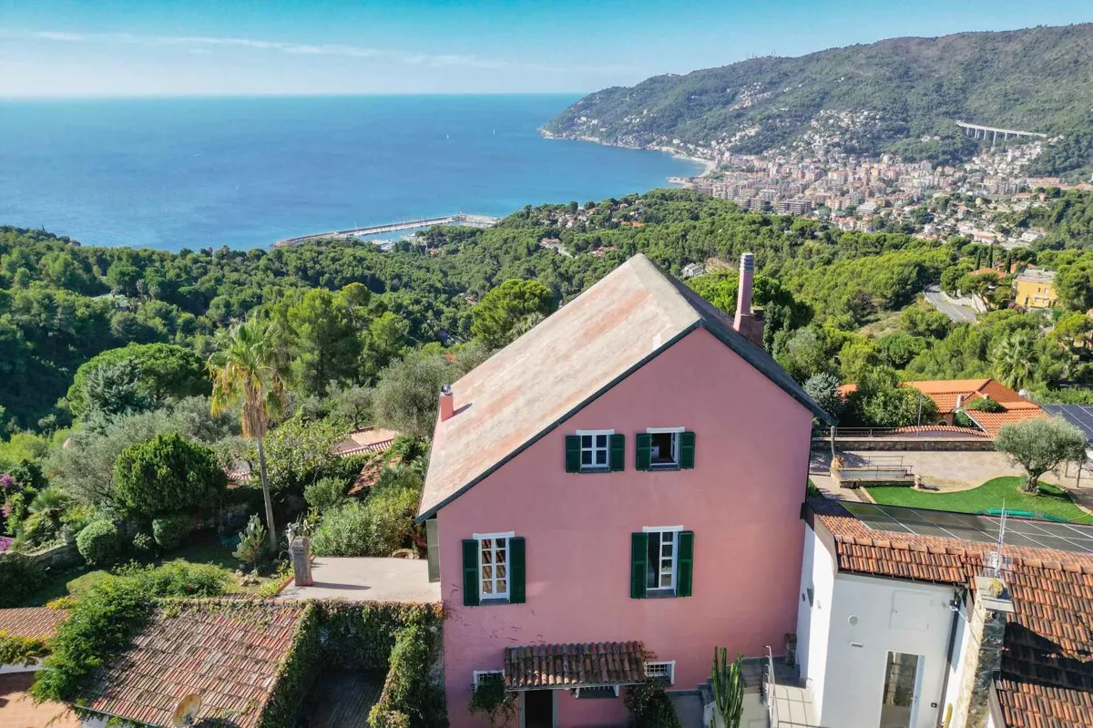 Villa mit weitem Blick auf das ligurische Meer in Andora 2