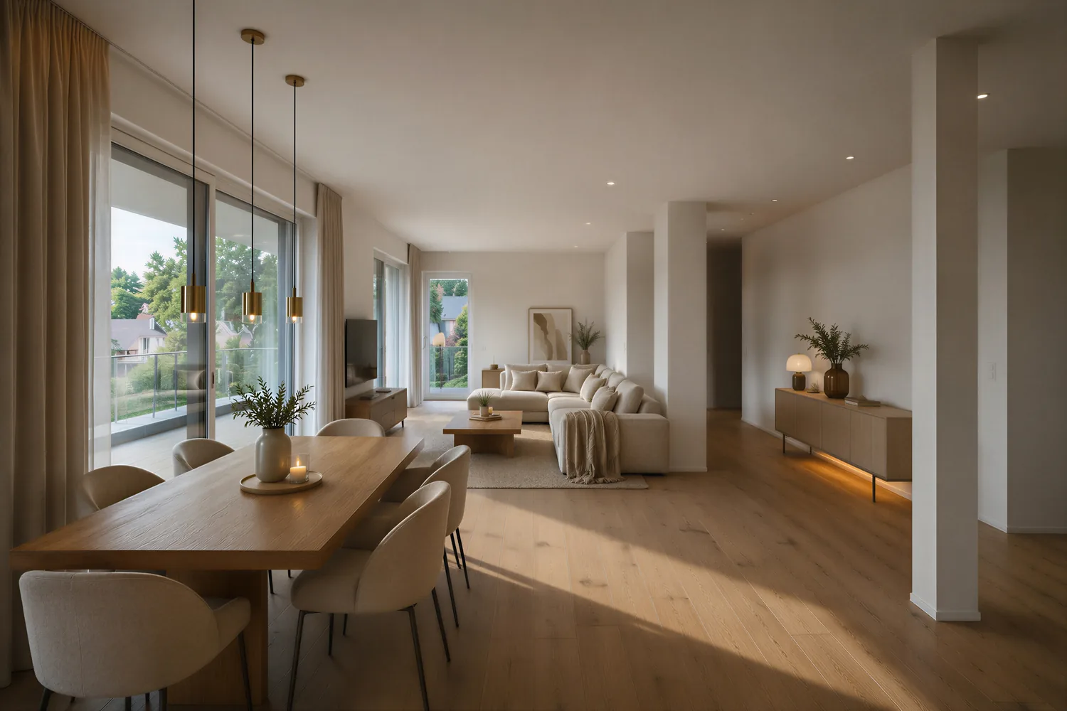 AIGENArt – Wohnzimmer mit Bergblick