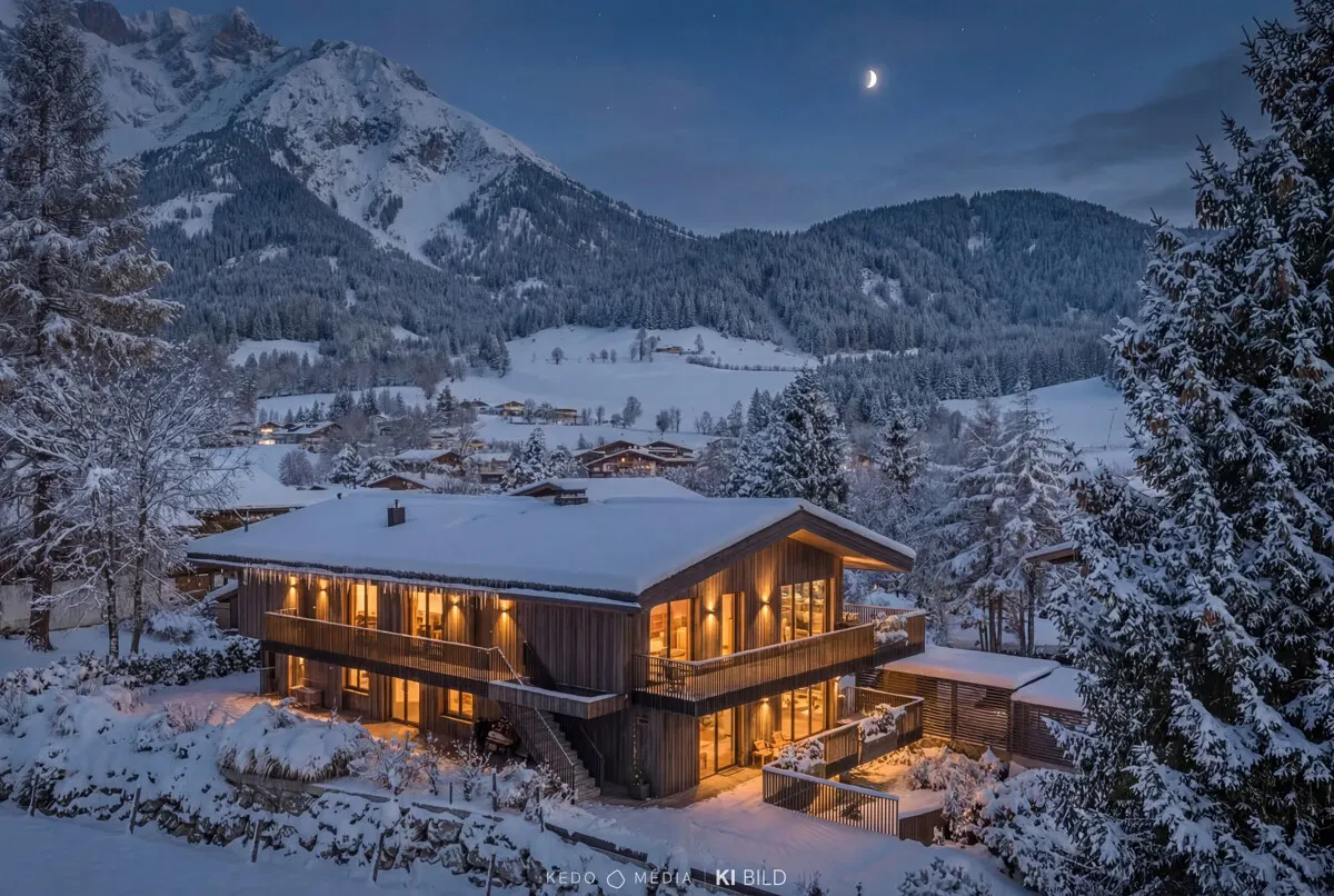 ALTORE in Hinterthal, Winternacht am Fuß des Hochkönigs
