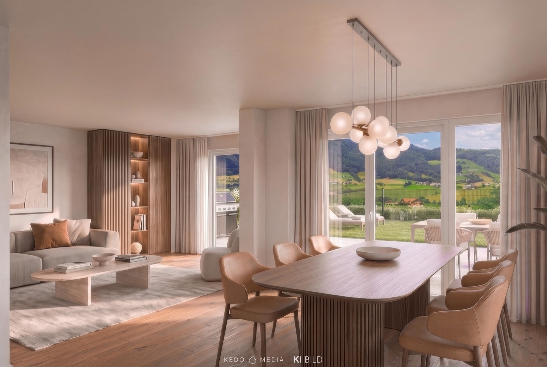 Dachgeschoss-Residenz, Wohnbereich, Visualisierung