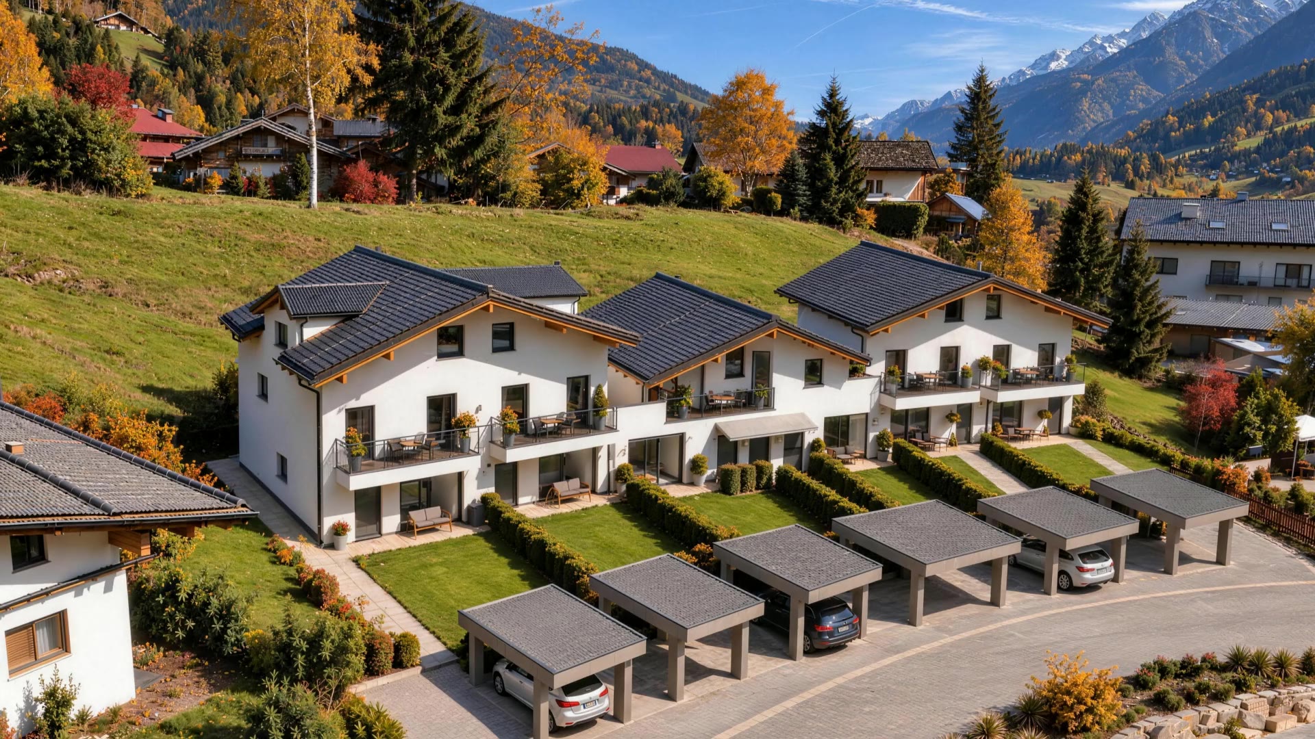 Visualisierung des Neubauprojekts FREIRAUM 7 in Neukirchen am Großvenediger