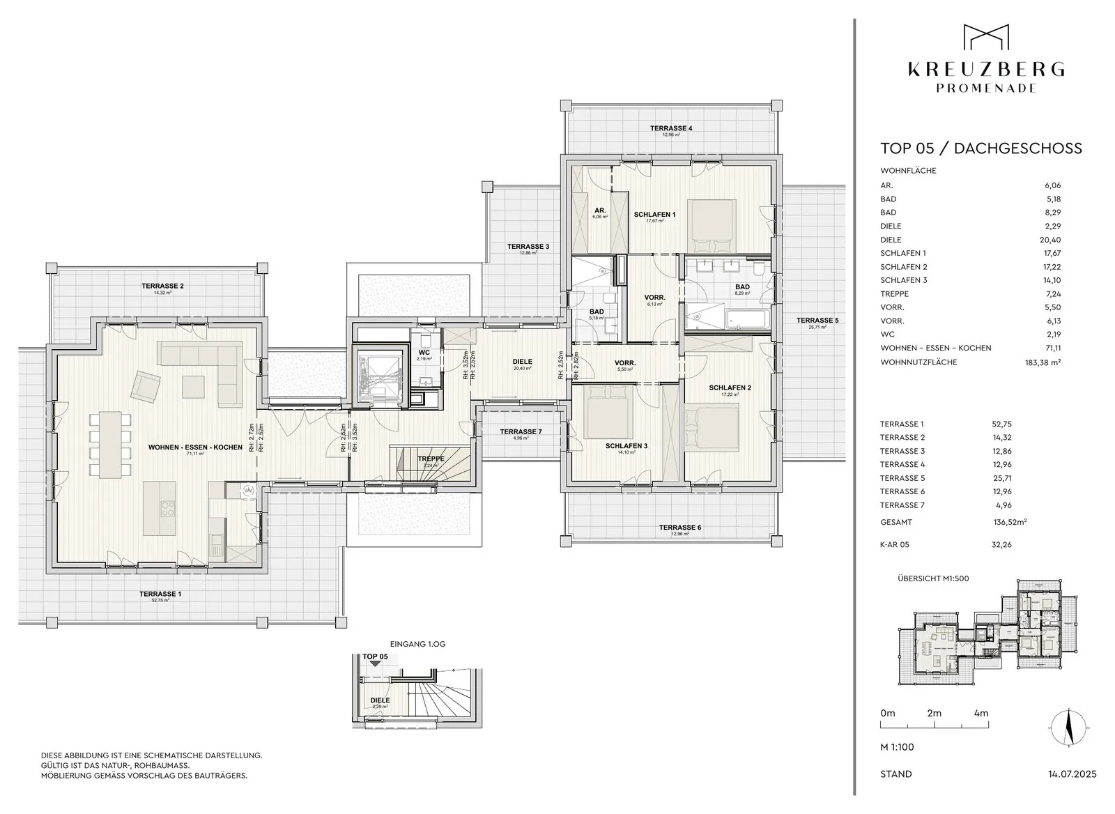 Grundriss Top 5 – Penthouse (verkauft)